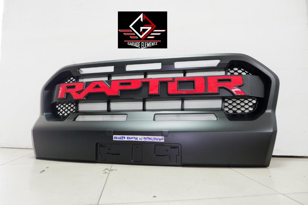 2016 to 2021 Ford Ranger Front Raptor grill with extension and red ...