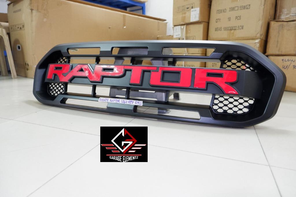 2018 To 2020 Ford Ranger Raptor Grill With Raptor Logo Red Silver Black Color Car Parts Accessories Body Parts And Accessories On Carousell