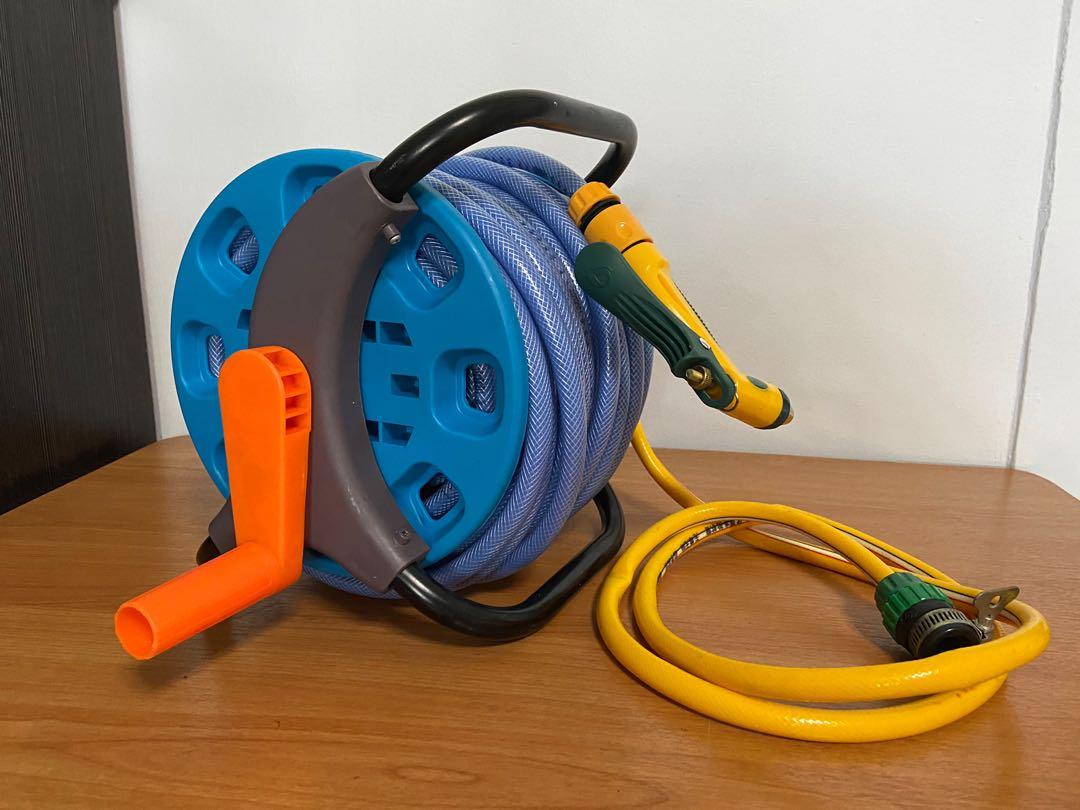25m gardening hose with reel, Furniture & Home Living, Gardening, Hose and Watering  Devices on Carousell