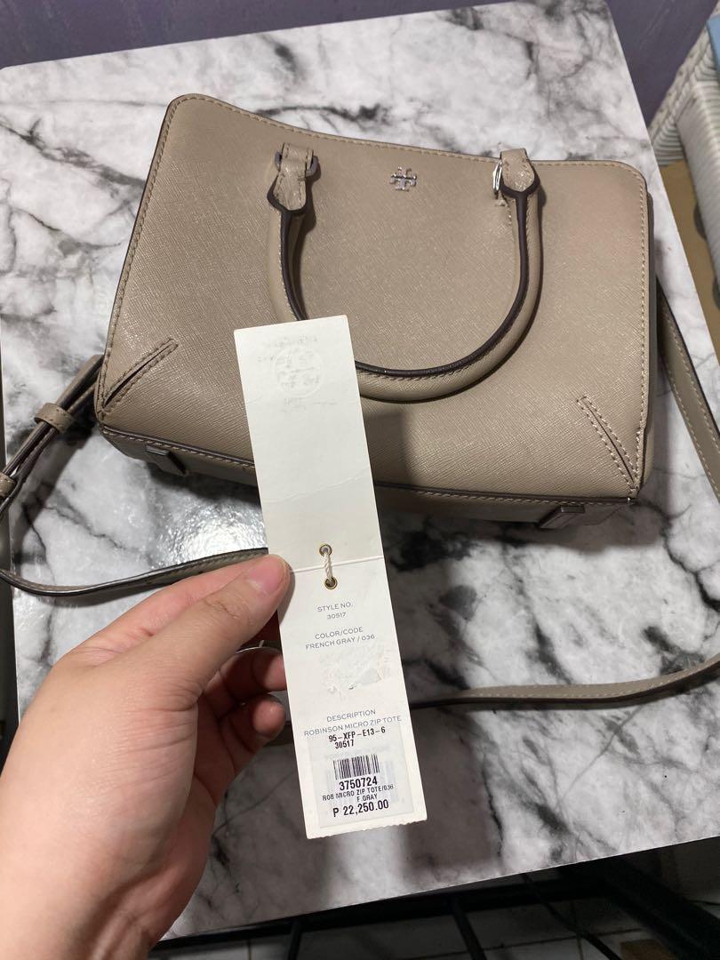 REPRICED!! Authentic Tory Burch Robinson Micro Double Zip Sling Tote Bag in  Saffiano Leather, Luxury, Bags & Wallets on Carousell