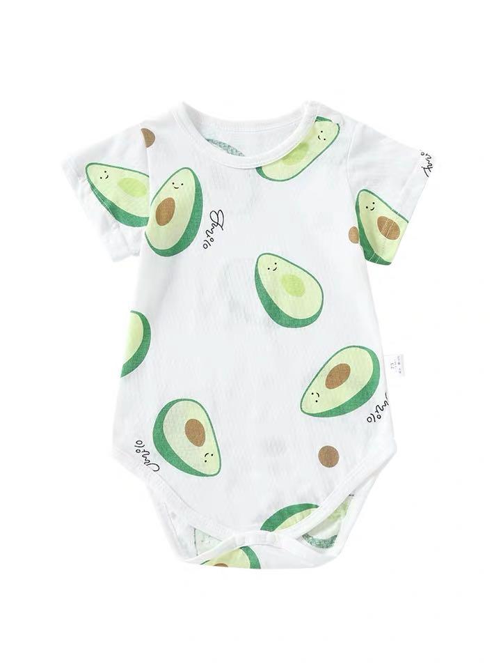 Avocado top baby romper