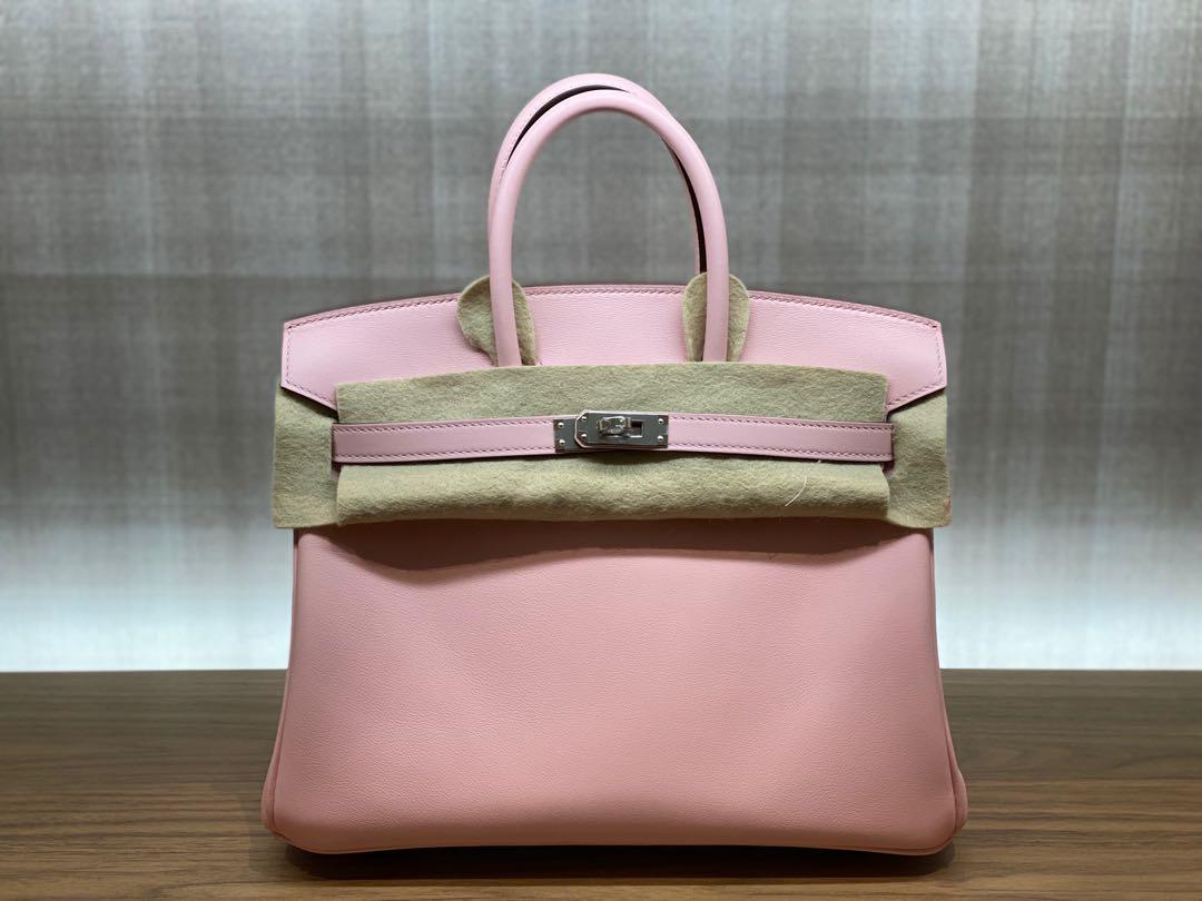 Birkin 25 Rose Sakura Swift Phw #T, Luxury, Bags & Wallets on Carousell