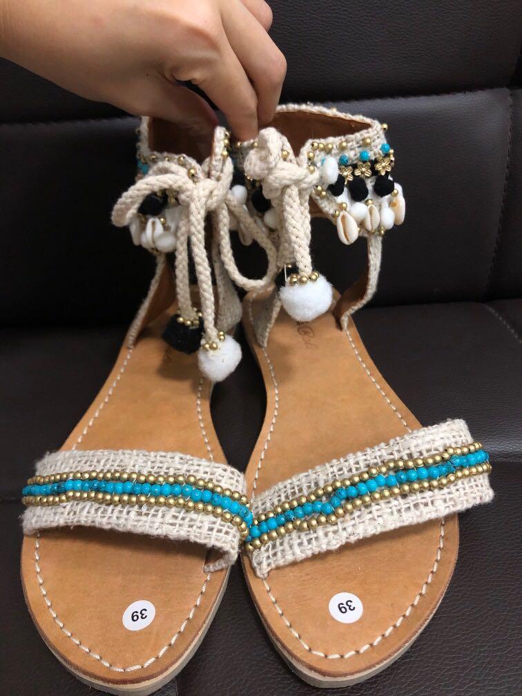 boho beach sandals