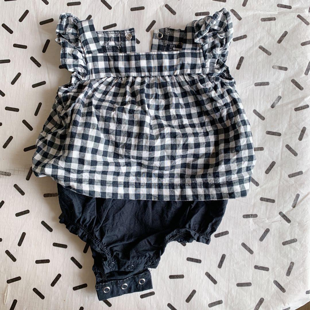 Baby gingham romper Clearance
