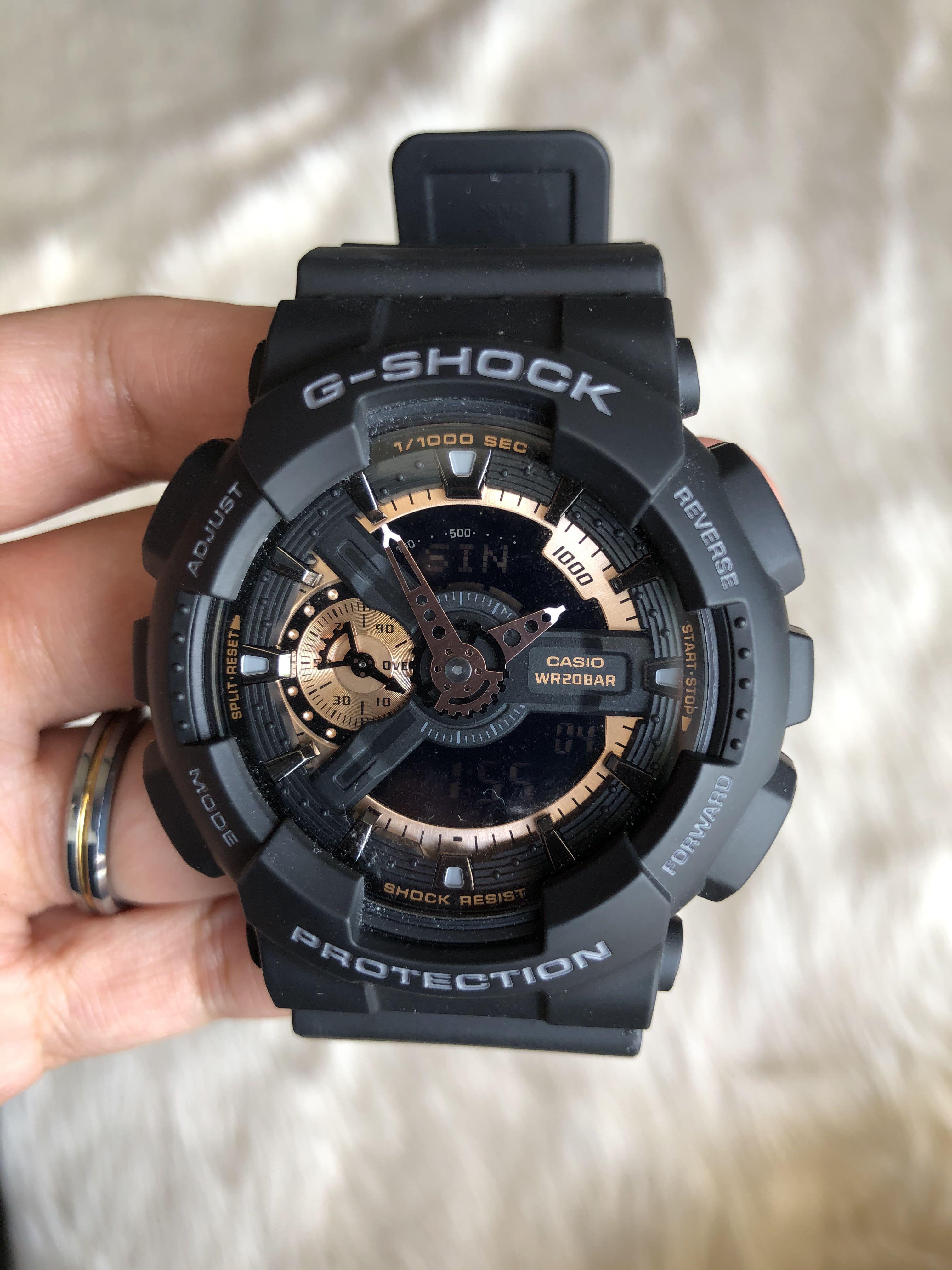 g shock black dial