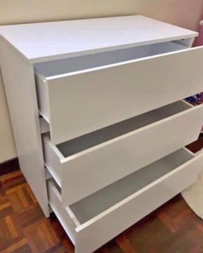 Chest Drawer (White), Furniture & Home Living, Furniture, Shelves ...