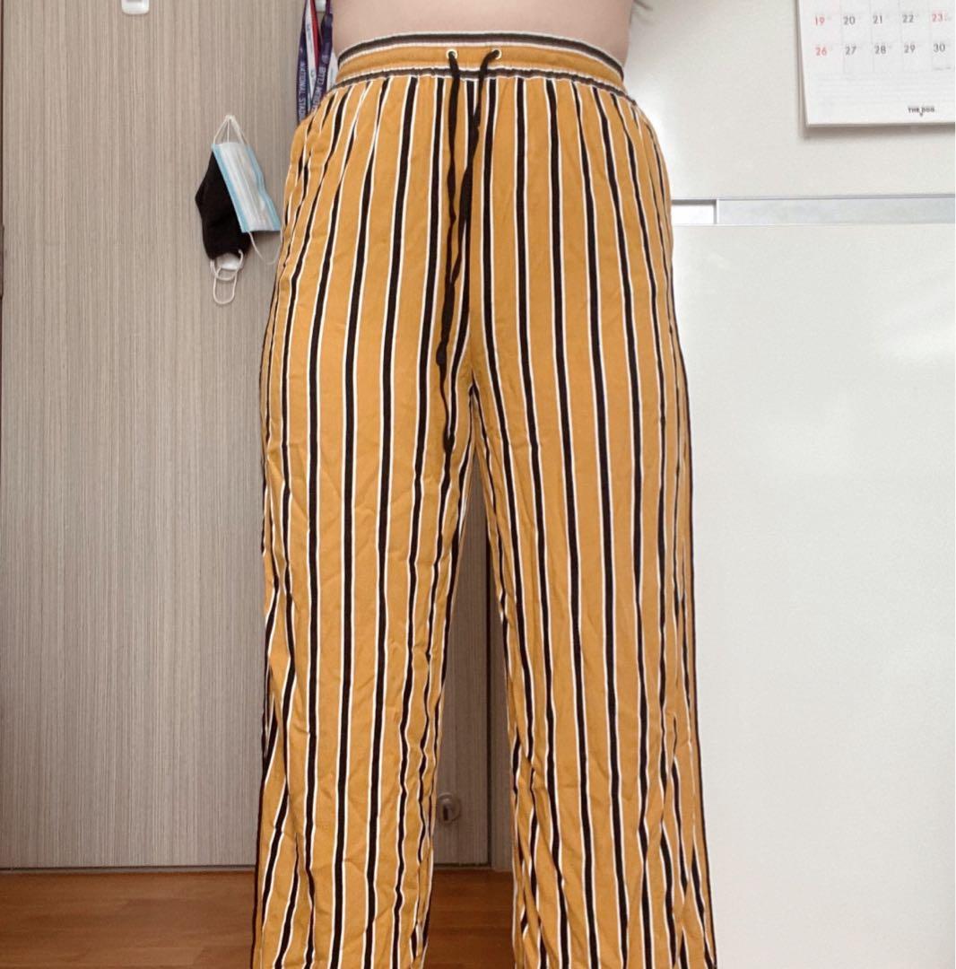 White and yellow new arrivals striped pants