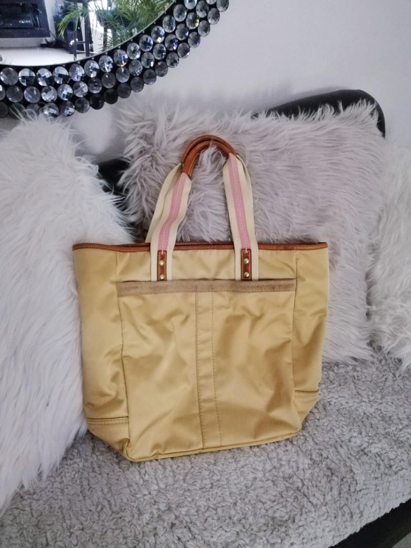 coach gold tote bag
