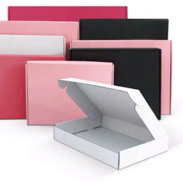 coloured cardboard boxes