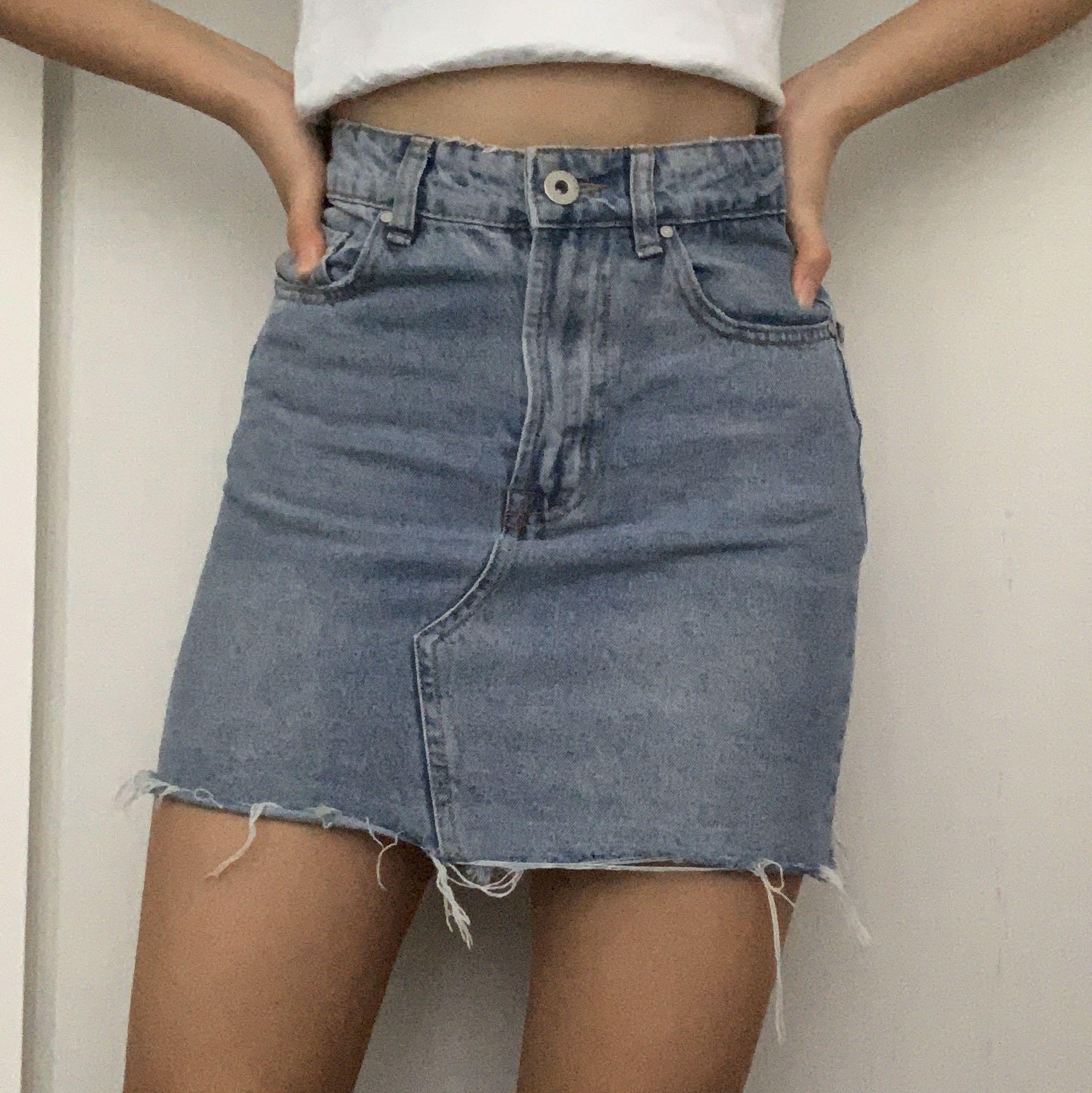 cotton on denim skirt