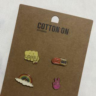 Cotton On Enamel Pins!! (Set)