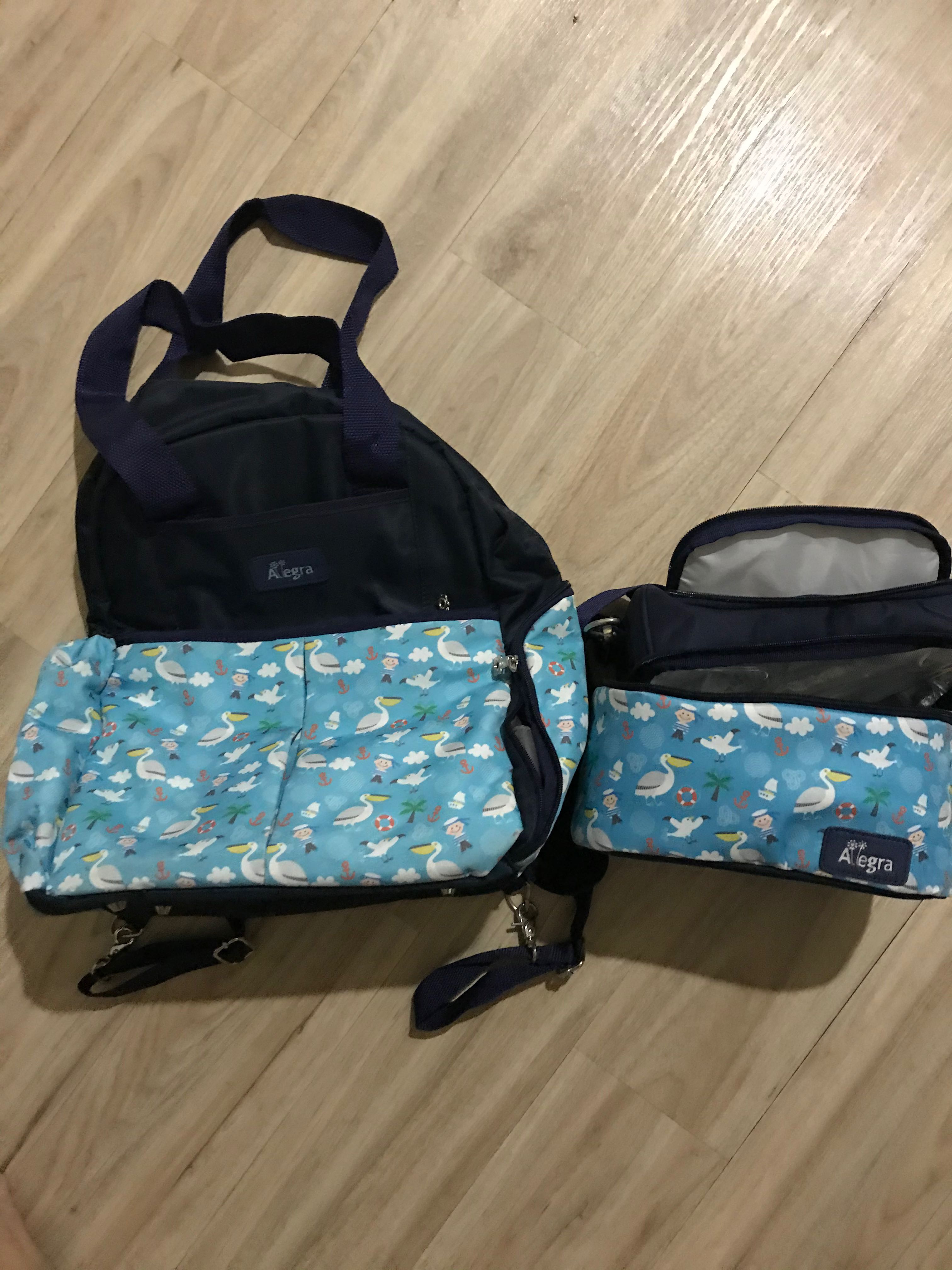 Diapers Bag Allegra motif Bangau + Cooler Box, Bayi & Anak, Lainnya di