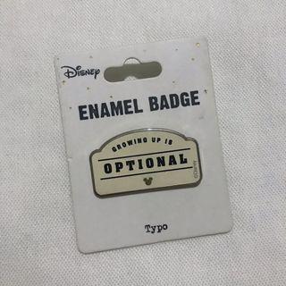 Disney Typo Enamel Badge!! Disney enamel pin!! Disney Brooch Pin
