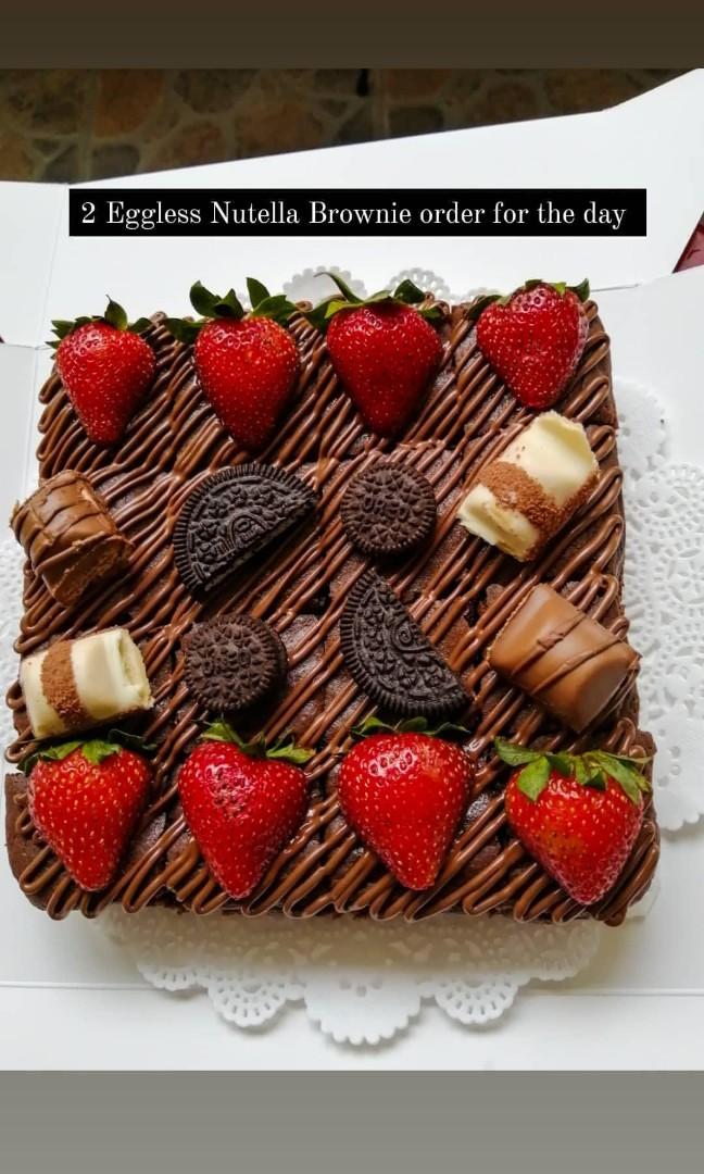 Eggless Nutella Brownies Food Drinks Baked Goods On Carousell