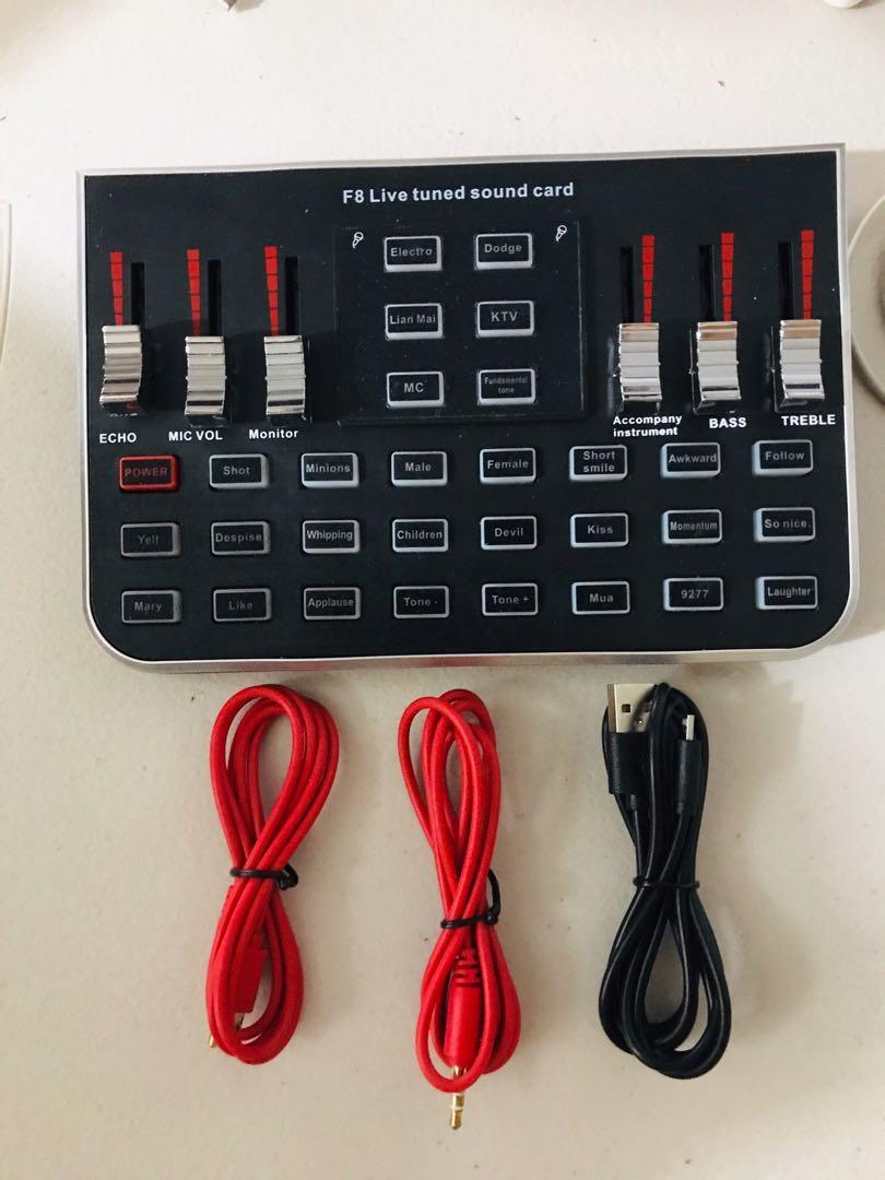 F8 Sound Card Condenser (Category: Microphones) located in Manila. Submitted by sdfsolutions (Listing ID 1017876481, Image 1). Description: Tags: Condenser F8 Live F8 sound card F8 soundcard F8 live sound card Bm800 V8 Condenser Sound cards Sound card Soundcard .