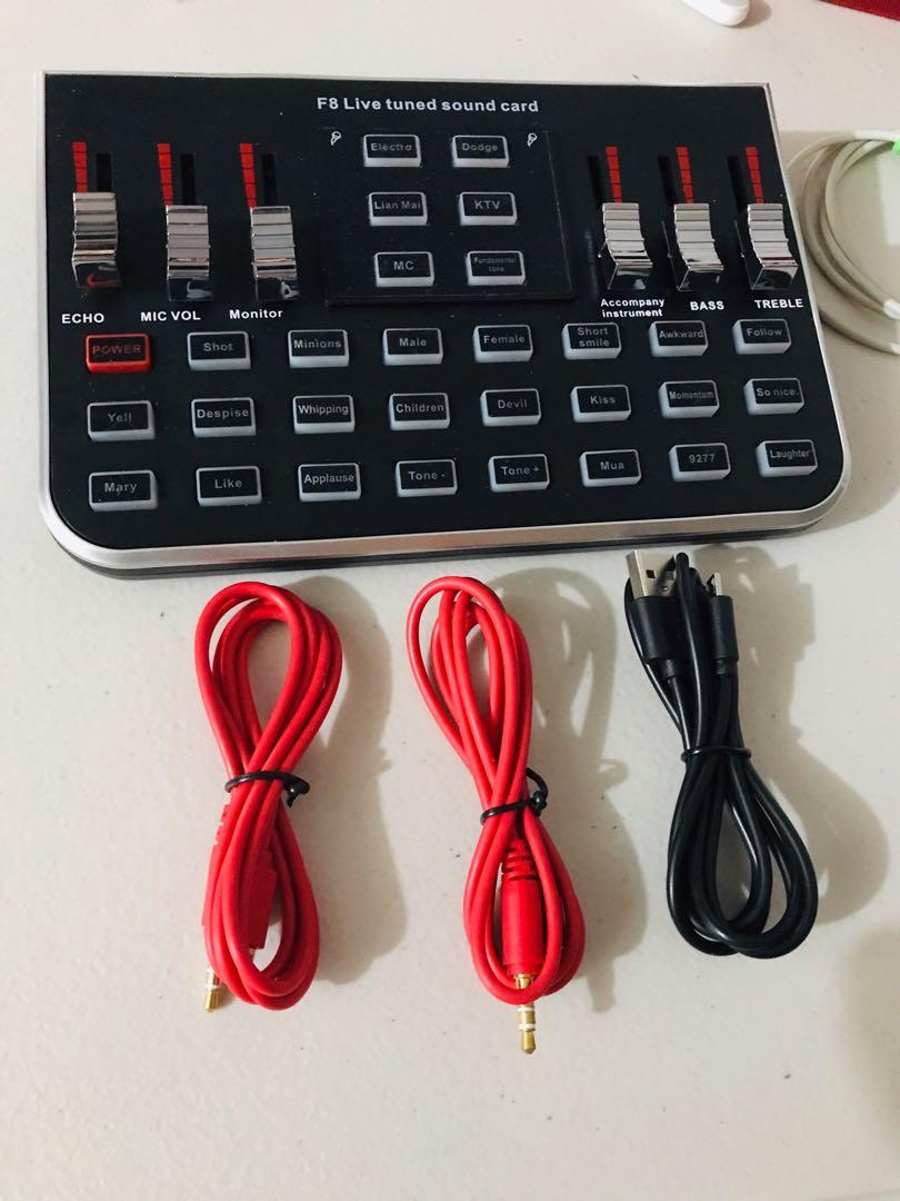 F8 Sound Card Condenser (Category: Microphones) located in Manila. Submitted by sdfsolutions (Listing ID 1017876481, Image 3). Description: Tags: Condenser F8 Live F8 sound card F8 soundcard F8 live sound card Bm800 V8 Condenser Sound cards Sound card Soundcard .