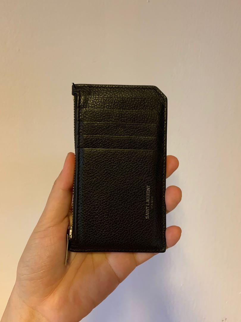 Fragments zipped card store case in smooth leather