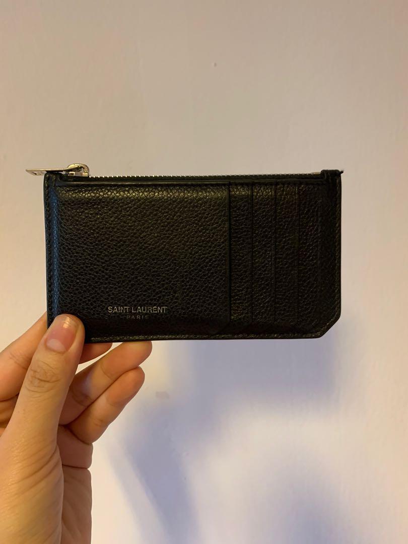Fragments zipped card case in smooth leather deals