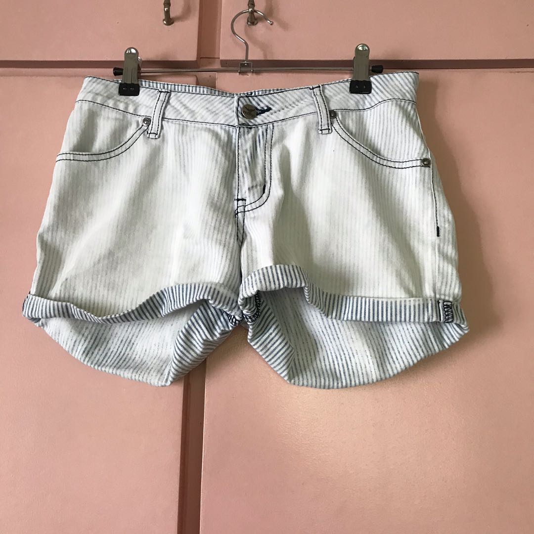 light washed shorts