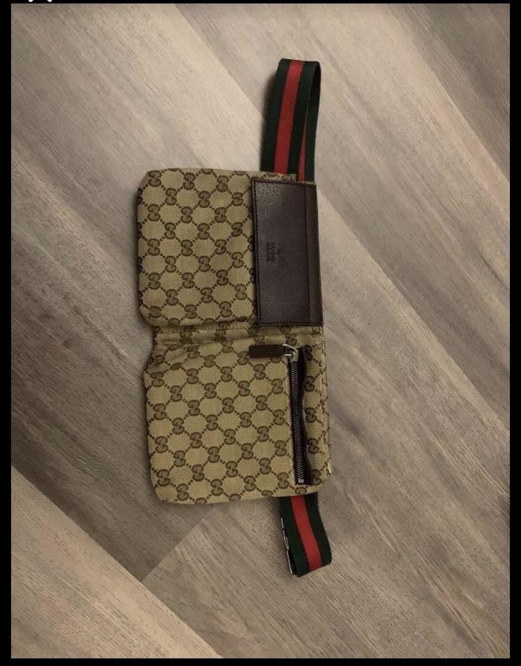 gucci gg canvas belt bag