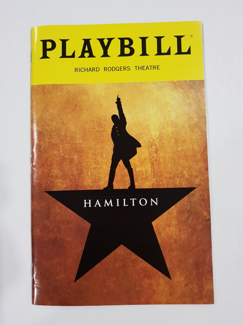 Hamilton Broadway Musical Playbill Tony Winner For Best Musical Lin Manuel Miranda Hobbies Toys Books Magazines Travel Holiday Guides on Carousell