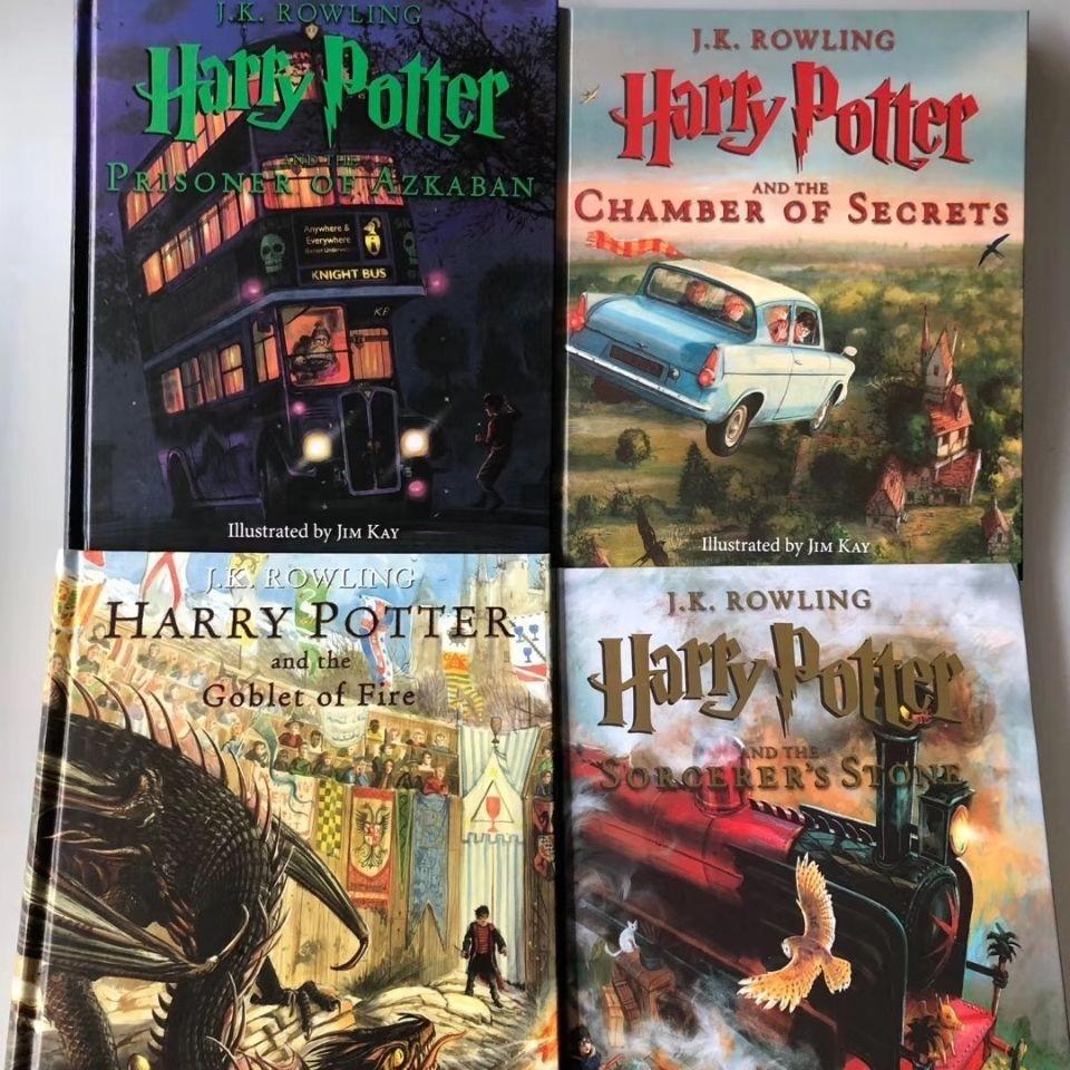 Instock Harry Potter Illustrated Collection 4 Books Books Stationery Fiction On Carousell