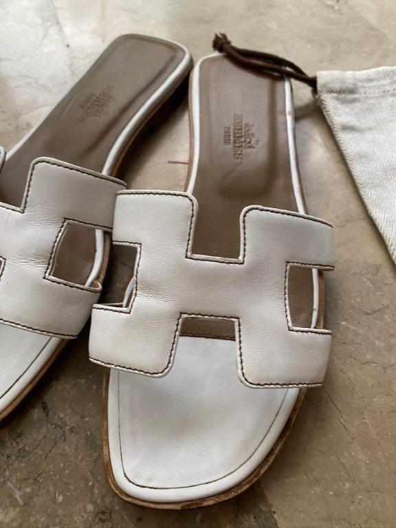 authentic hermes oran sandals