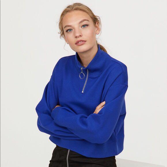 H&m stand discount up collar sweatshirt