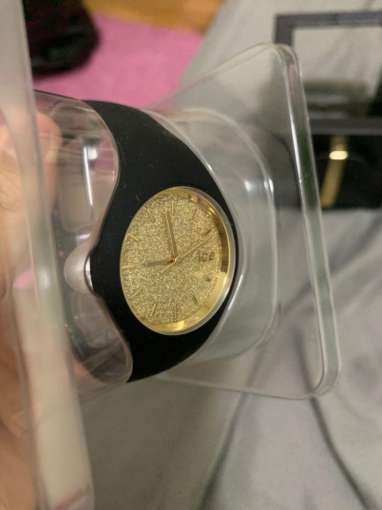 Ice watch outlet glitter black gold