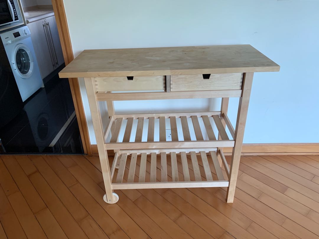 Ikea Forhoja kitchen island, 傢俬＆家居, 傢俬, 櫃子、組合櫃及置物架 Carousell