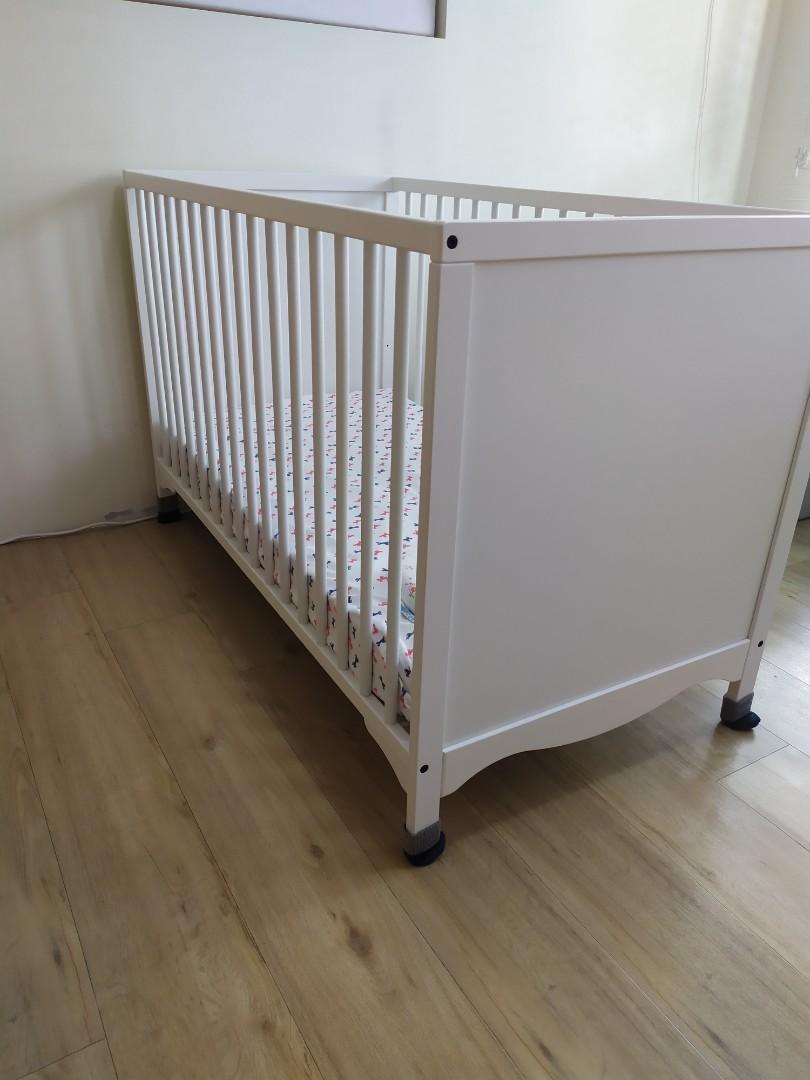 IKEA white baby cot, Babies & Kids, Baby Nursery & Kids Furniture, Cots