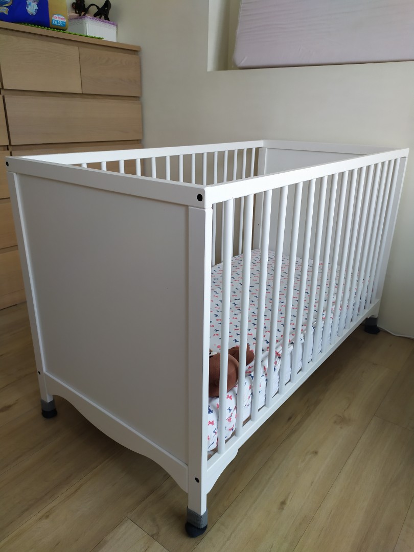 IKEA white baby cot, Babies & Kids, Baby Nursery & Kids Furniture, Cots