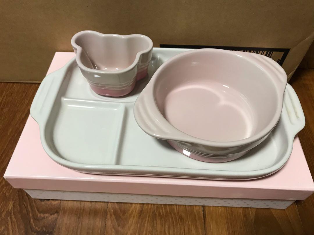 Le Creuset Baby Lunch Plate Bear Yellow Microwave Oven JPN Le Creuset Baby Lunch Plate Bear Yellow Microwave Oven JPN