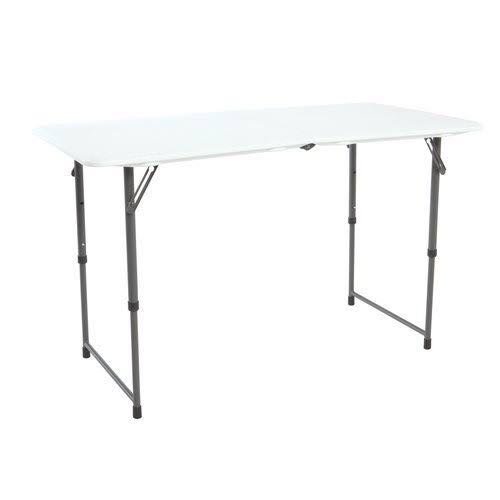 black fold up table and chairs