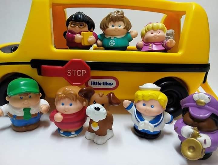 little tikes school bus ride on