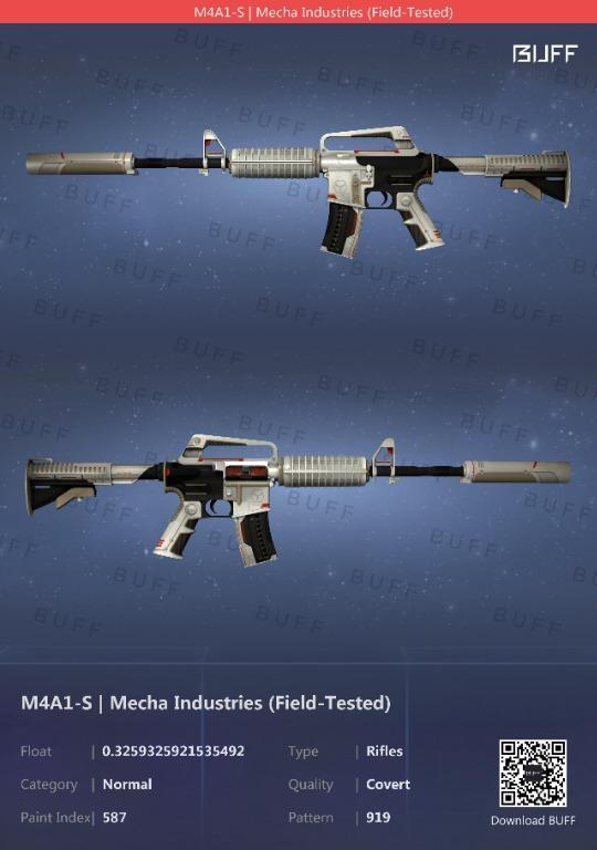 M4a1 S Mecha Industries Field Tested Weapon Skin Toys Games Video Gaming In Game Products On Carousell