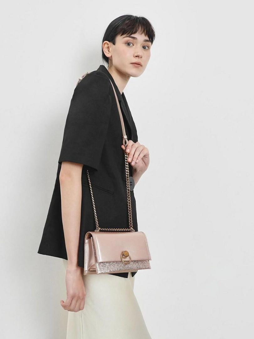 Metallic ring 2025 push lock bag