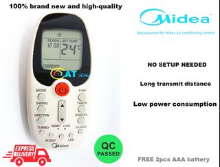 Midea Aircon Remote Control Replacement Free Battery Kitchen Appliances On Carousell