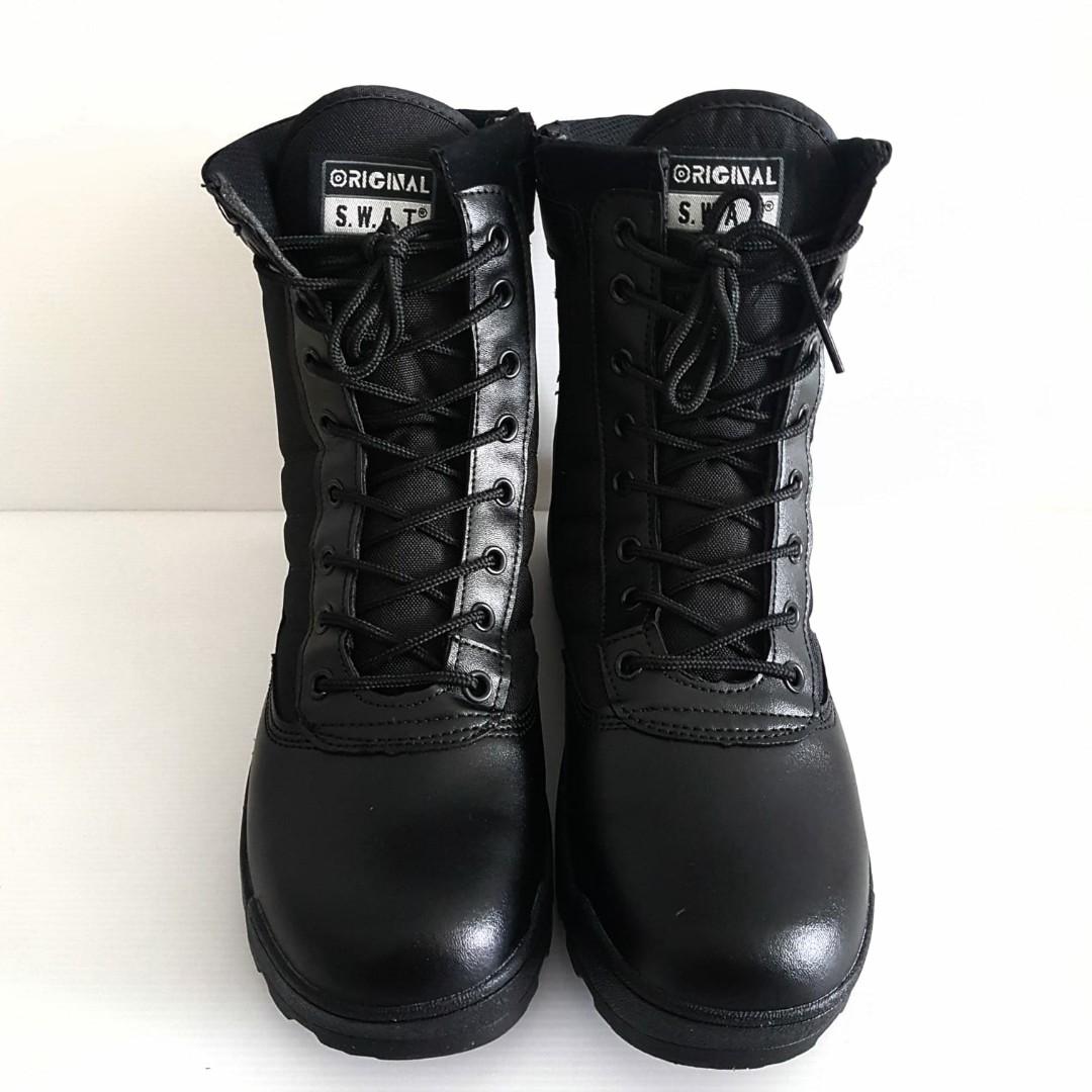 zip up combat boots mens