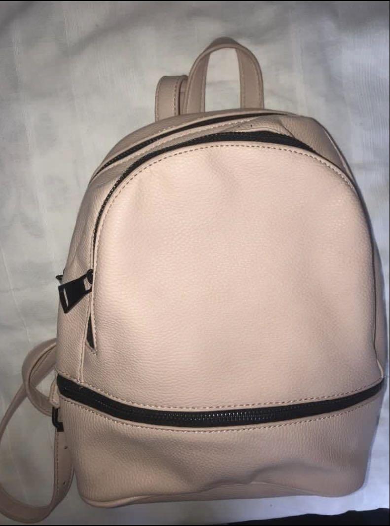 mini pink leather backpack