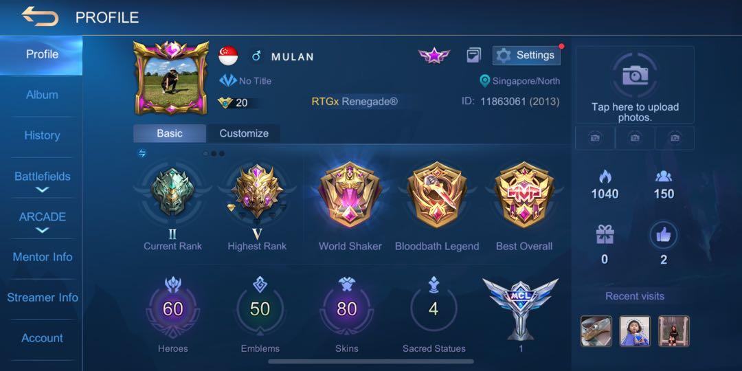 Mobile Legends Account Toys Games Video Gaming Video Games On Carousell