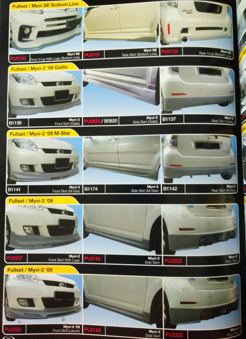 Myvi 2009 outlet body kit