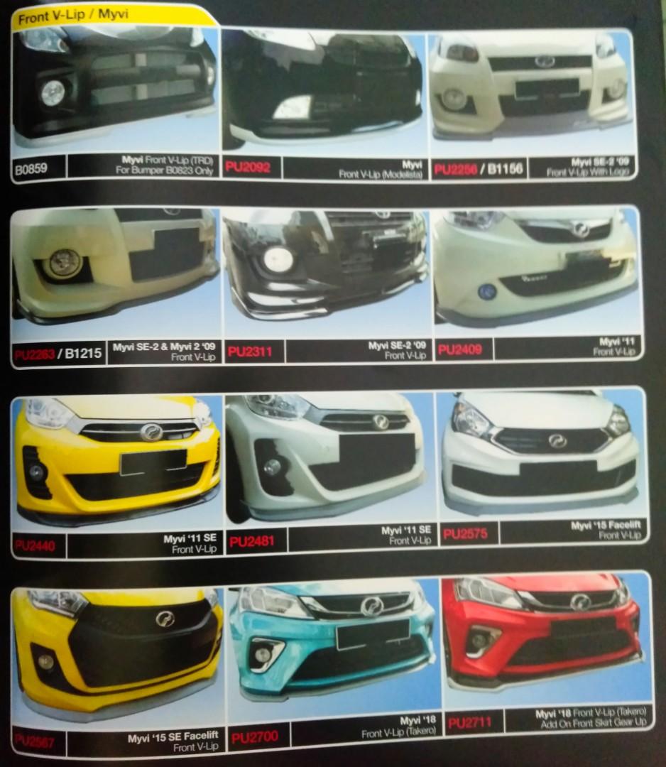 Myvi bodykit front v lip selection one PC's price, Auto Accessories on