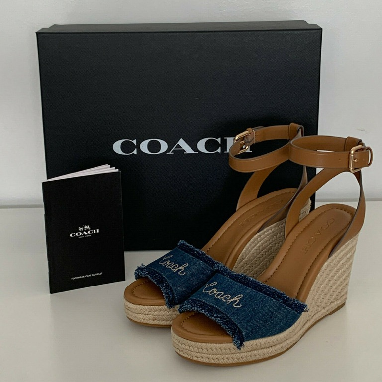 Coach denim wedges on sale