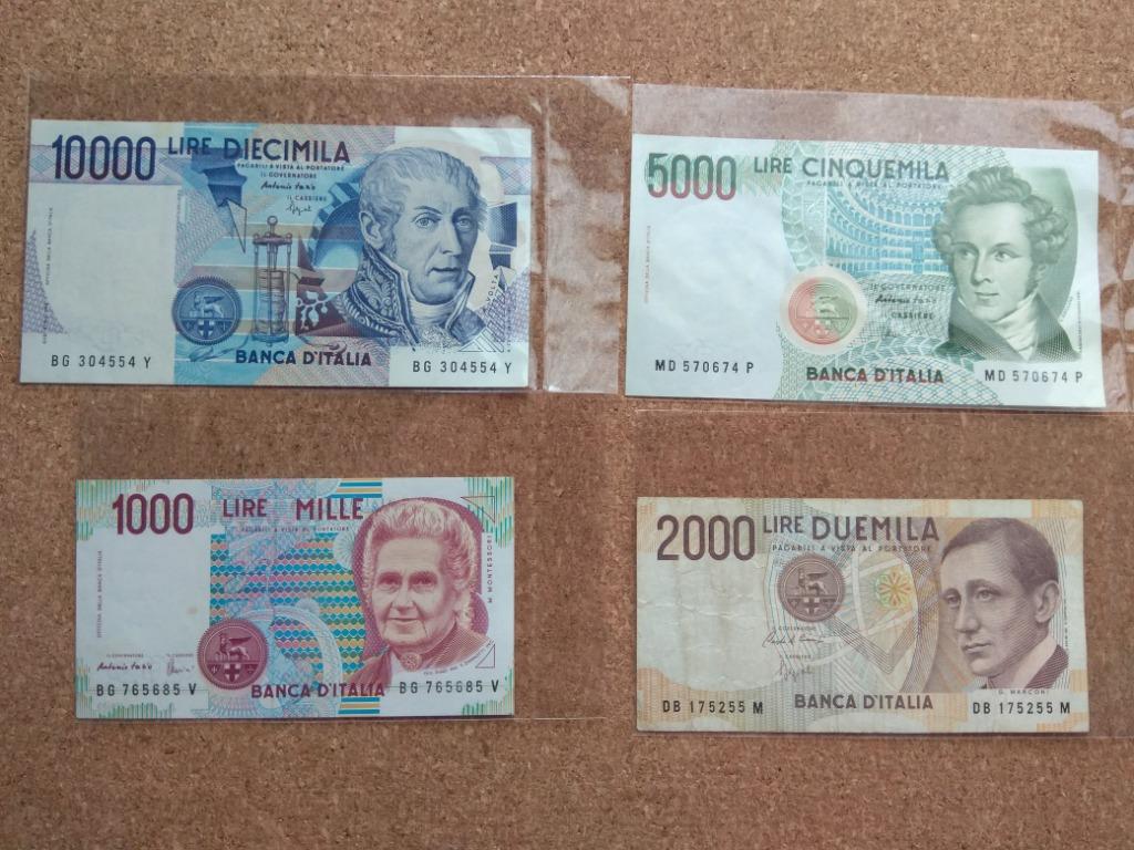 Old Currency Italian Lira Banknotes From 1990s Antiques Currency On Carousell