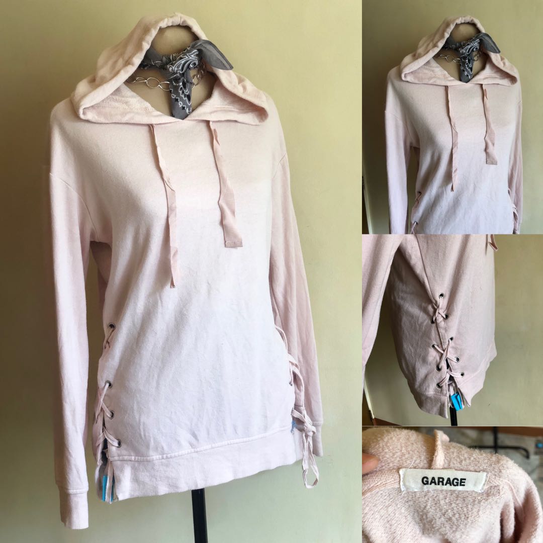 pink hoodie strings