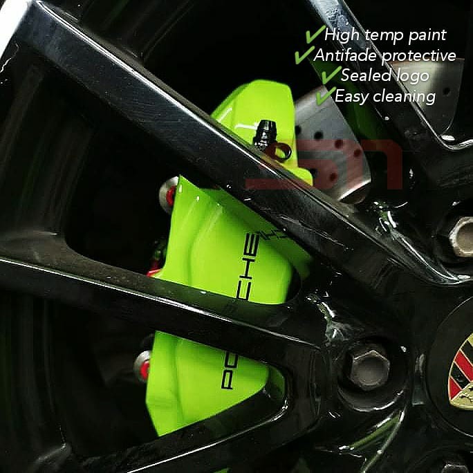 Porsche Brake Caliper Painting LIME GREEN, Auto Accessories on Carousell