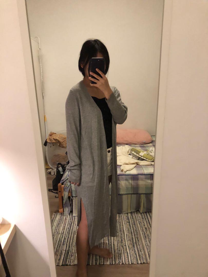 Primark long grey cardigan, Women's 