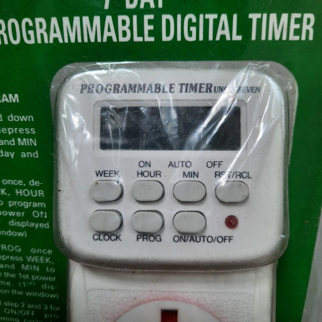 Programmable Digital Timer (Category: Health Monitors & Weighing Scales) located in Singapore. Submitted by rayy00 (Listing ID 1017886109, Image 2). Description: Brand new Programmable Digital Timer for sale. opened 1 to test, still working. if u are interested, I will open and test before selling it to u. have a few to sell. Self collect at Hougang One, Hougang Ave 9. Meet MRT at a fee and at my convenience, please. PM for more details..