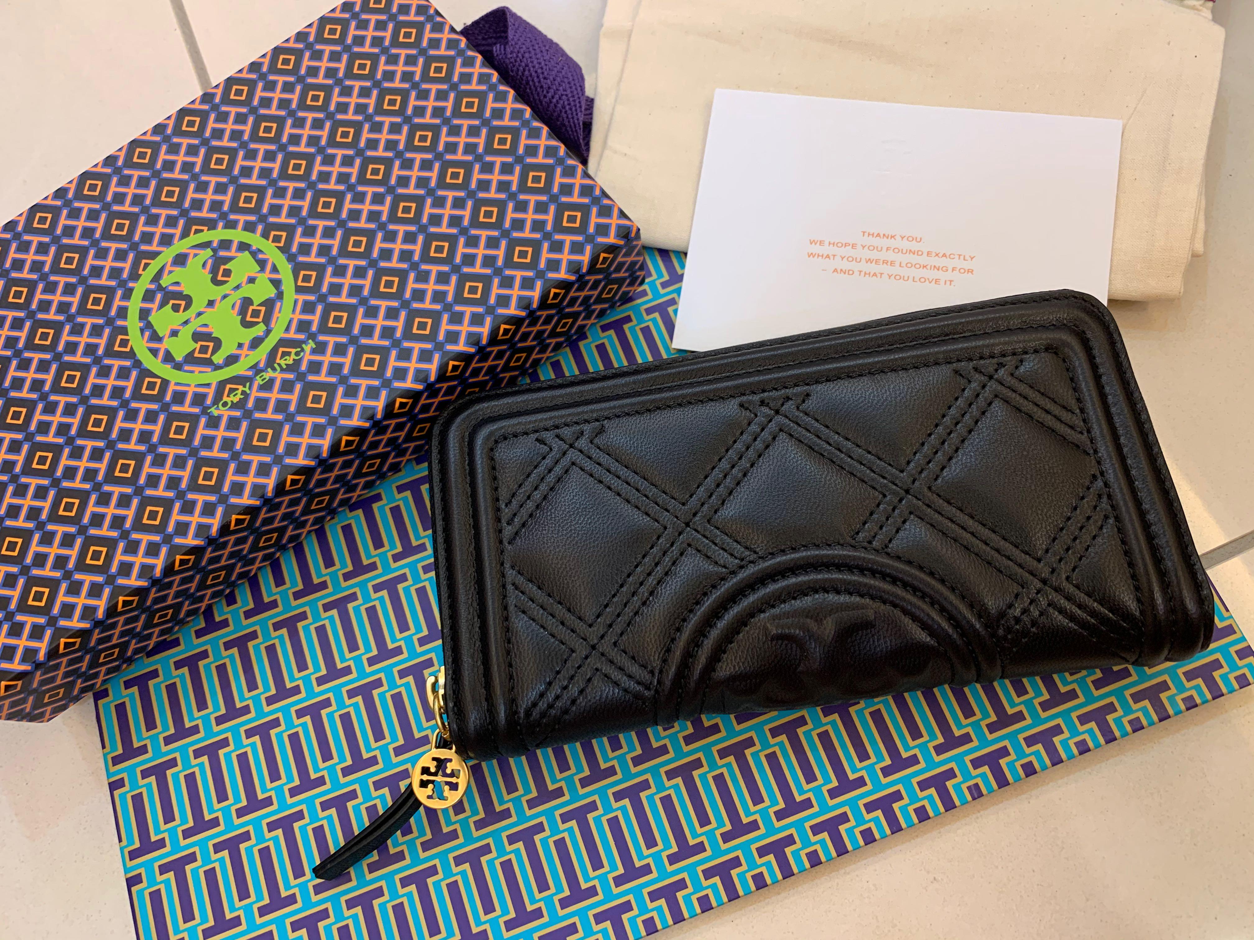 Ready Stock authentic Tory Burch continental Fleming soft zip
